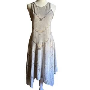 RAQUEL ALLEGRA | Tie Dye Sleeveless Dress with Handkerchief Hem | Sz 1 / Medium